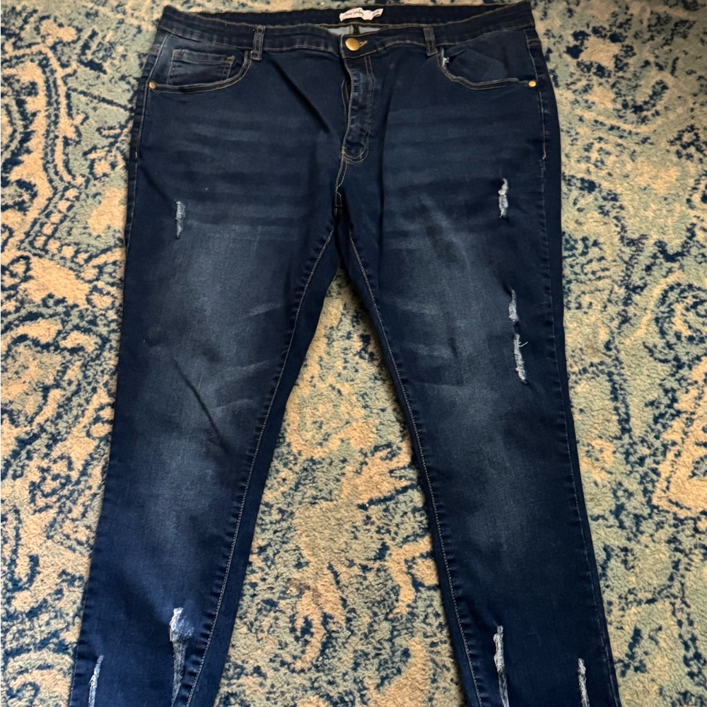 Vintage Dark Blue Women's Skinny Jeans